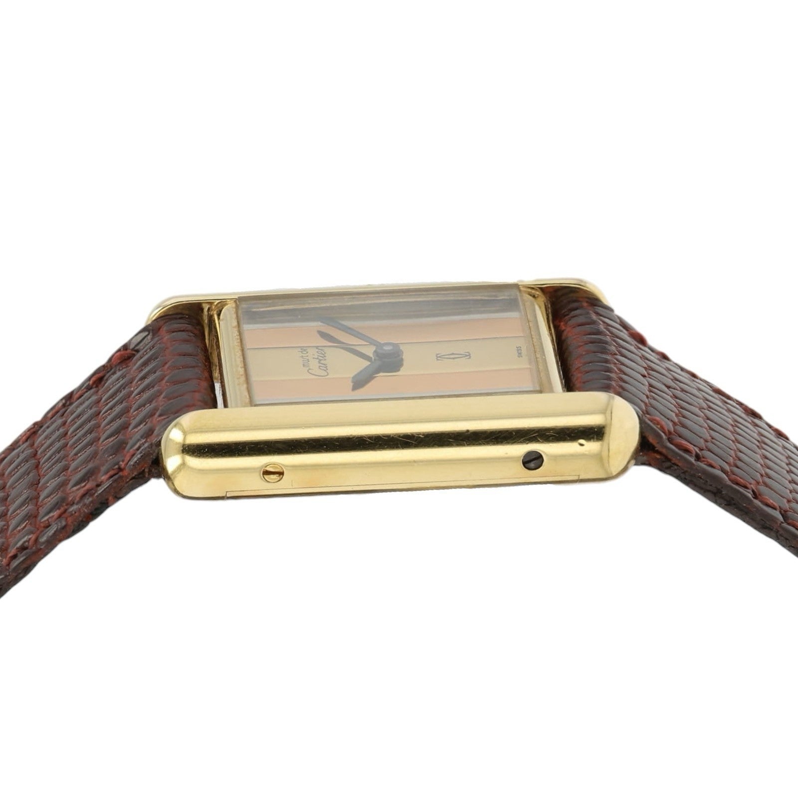 Must De Cartier Tank Multi Color Trinity Dial Vermeil Case 20.5mm x 28mm Manual