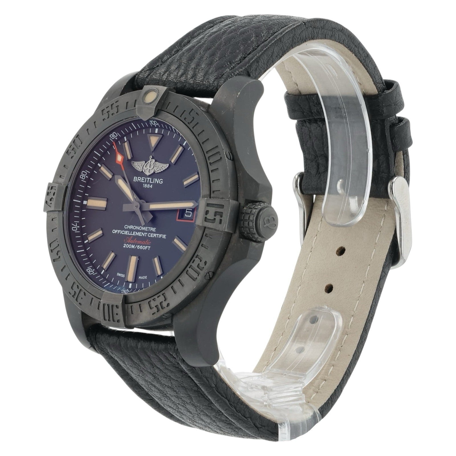 Breitling Avenger Blackbird Titanium Black Dial 44mm Automatic Mens Watch V17311