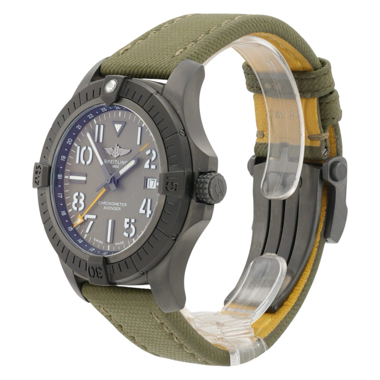 Breitling Avenger Green Dial Titanium 44mm Automatic Movement Mens Watch V32395
