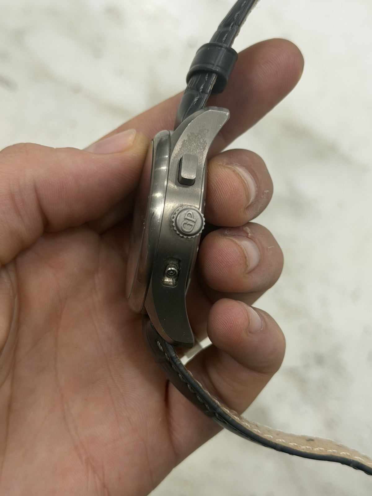 Girard Perregaux World Time Titanium Chronograph Automatic 4980 Watch - AS IS