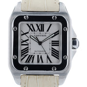 Cartier Santos Silver Dial Stainless Steel 38mm Automatic Men’s Watch W20073X8