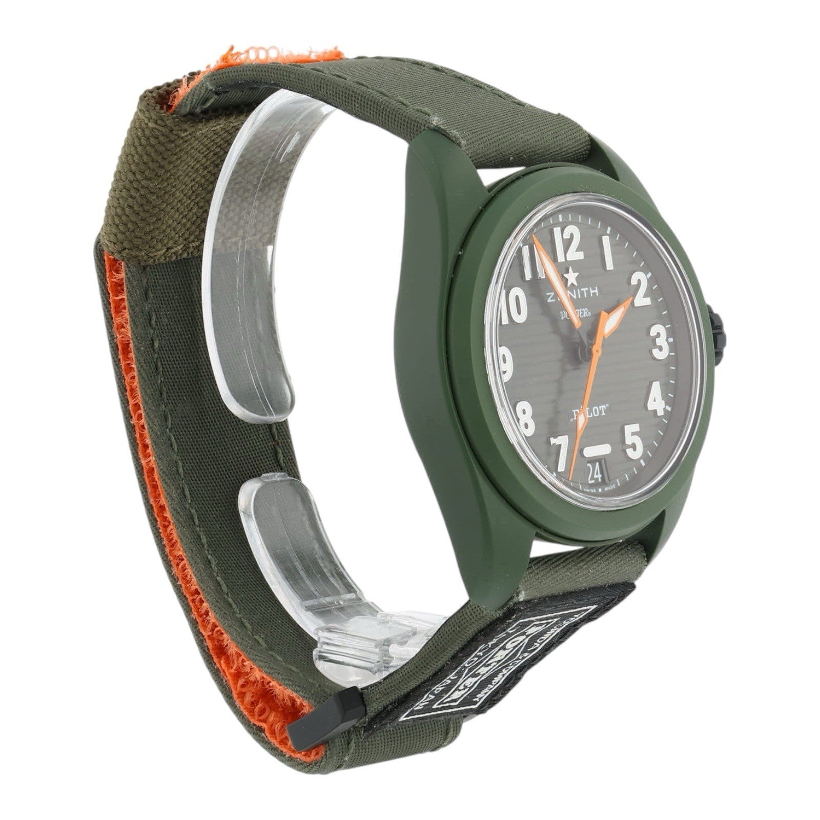 Zenith Pilot Porter Ceramic Green Dial 40mm Automatic Movement Mens 49.4001.3620