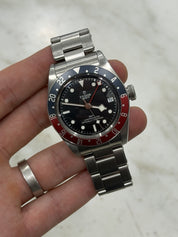 Tudor Black Bay GMT Pepsi Black Dial Stainless Steel Mens Watch 79830RB