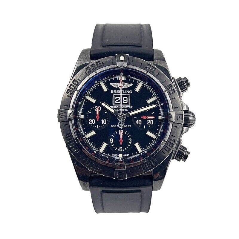 Breitling Blackbird Blacksteel Chronomat 44mm Men"s Automatic Watch M44359