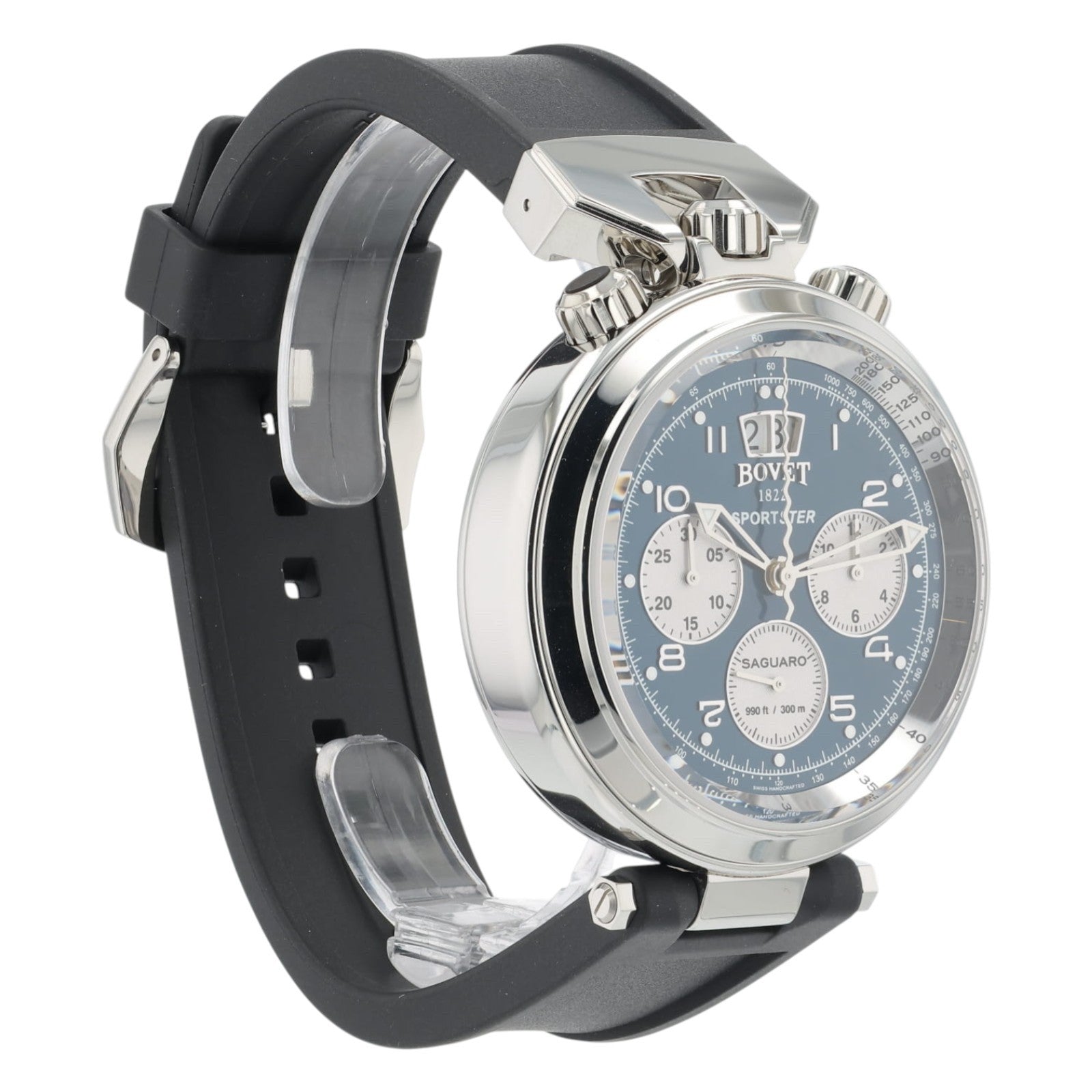 NEW 2025 Bovet Sportster Saguaro Steel Blue Dial 46mm Automatic Men's SP0477