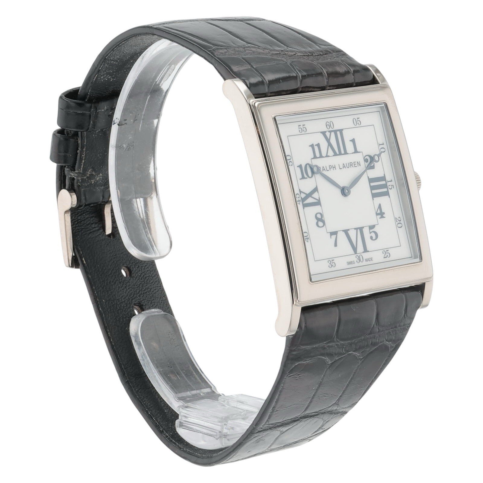 Ralph Lauren 18k White Gold Ivory Dial 32mm Manual Wind Men’s Watch K01420