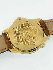 Omega Seamaster Diver 18k Yellow Gold White Dial 41mm Automatic Men’s 168.1503