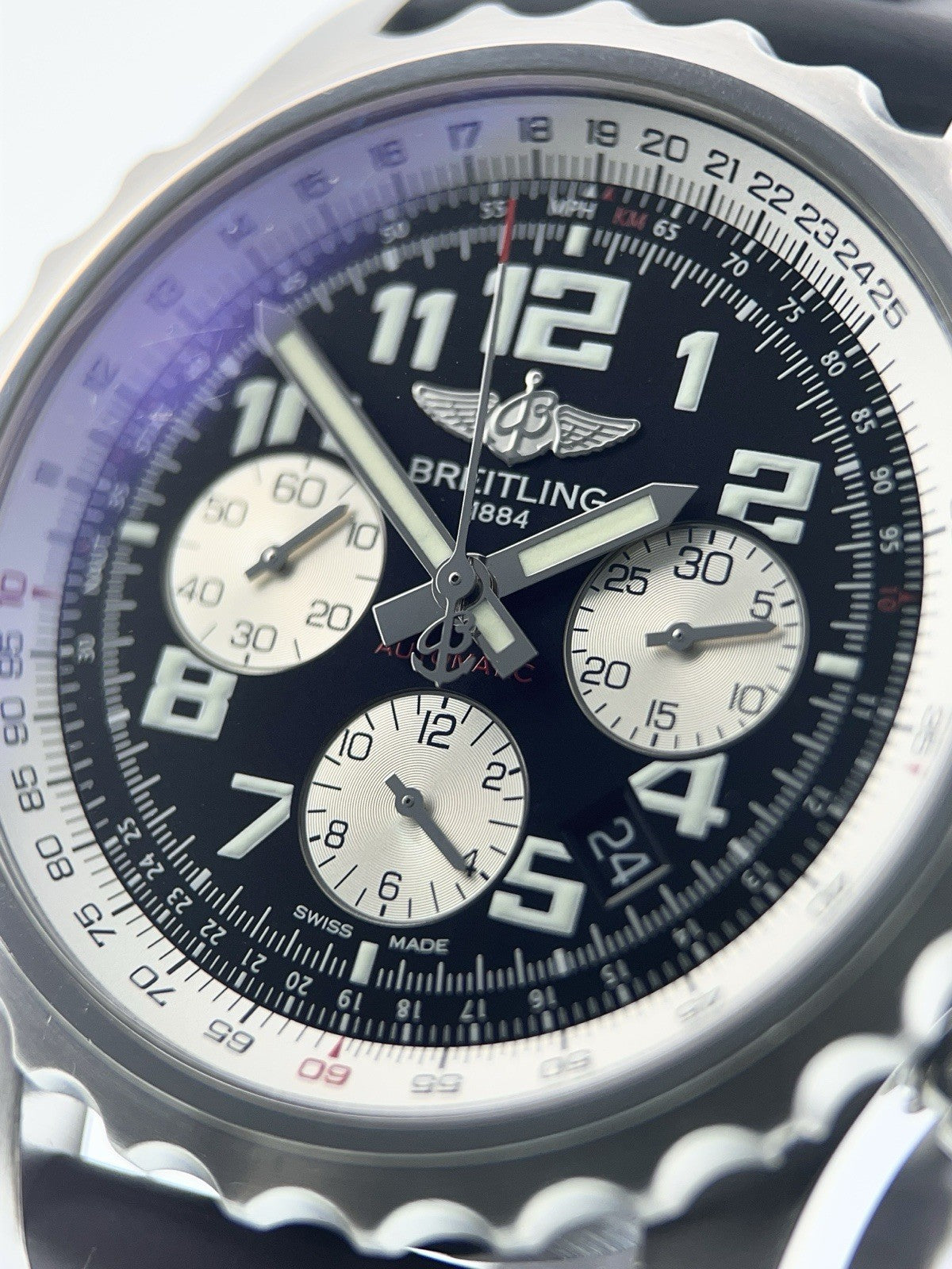 Breitling Chronospace Stainless Steel Black Dial 46mm Automatic Mens A23360