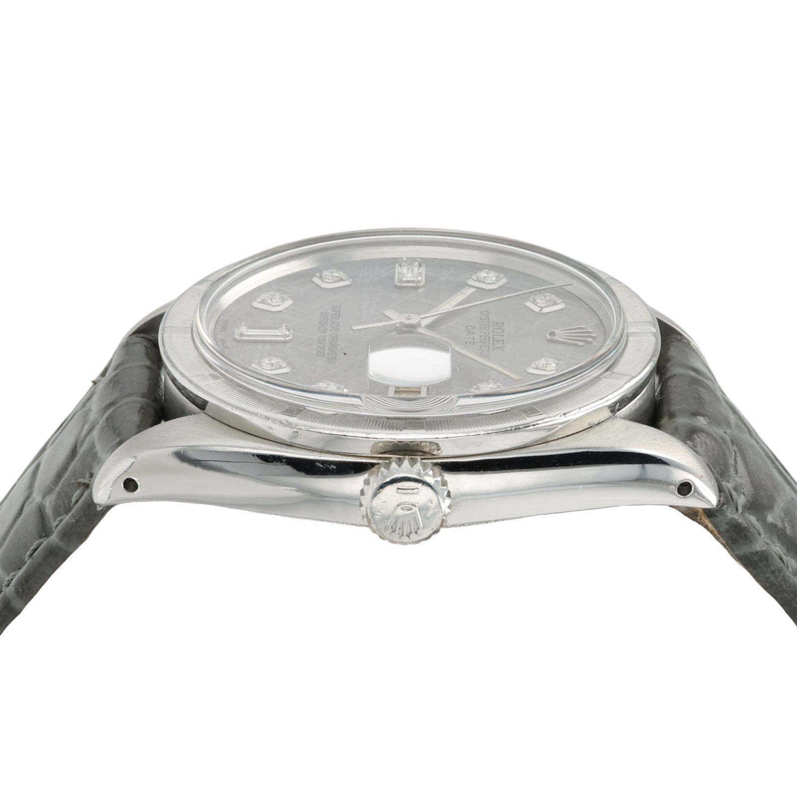 Rolex Oyster Perpetual Date Gray Dial Steel 34mm Auto Unisex Watch 1501