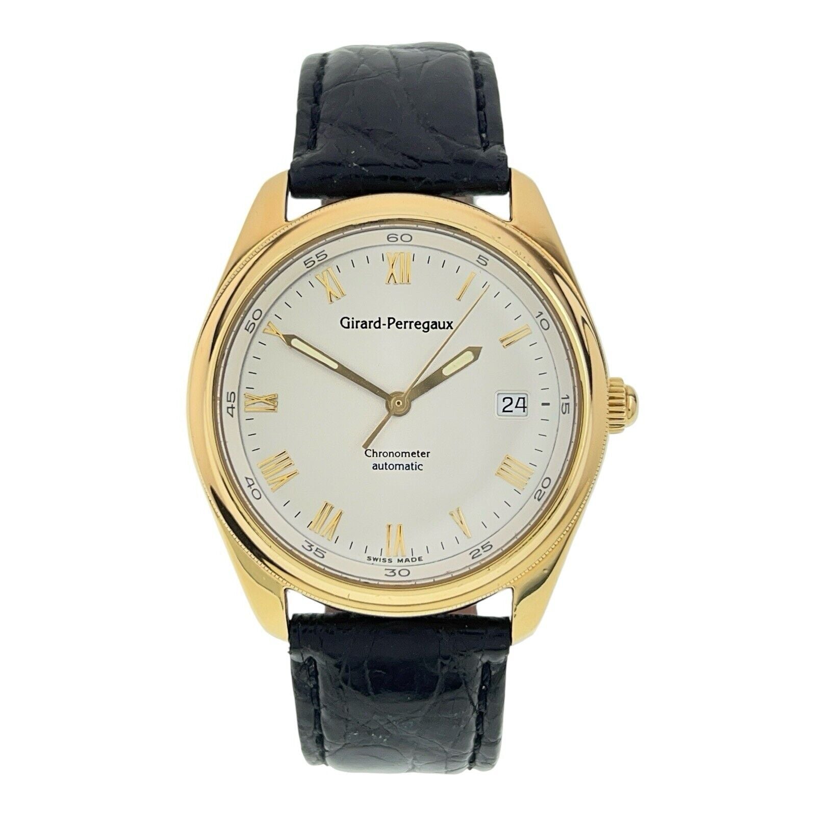 Girard Perregaux 18k Yellow Gold Silver Dial 39mm Automatic Men’s Watch 4900