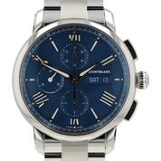 Montblanc Star Legacy Blue Dial Stainless Steel 42mm Automatic Mens Watch 130972