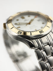 Omega Seamaster Gold & Steel White Dial 41mm Automatic Men's Watch 2352.20
