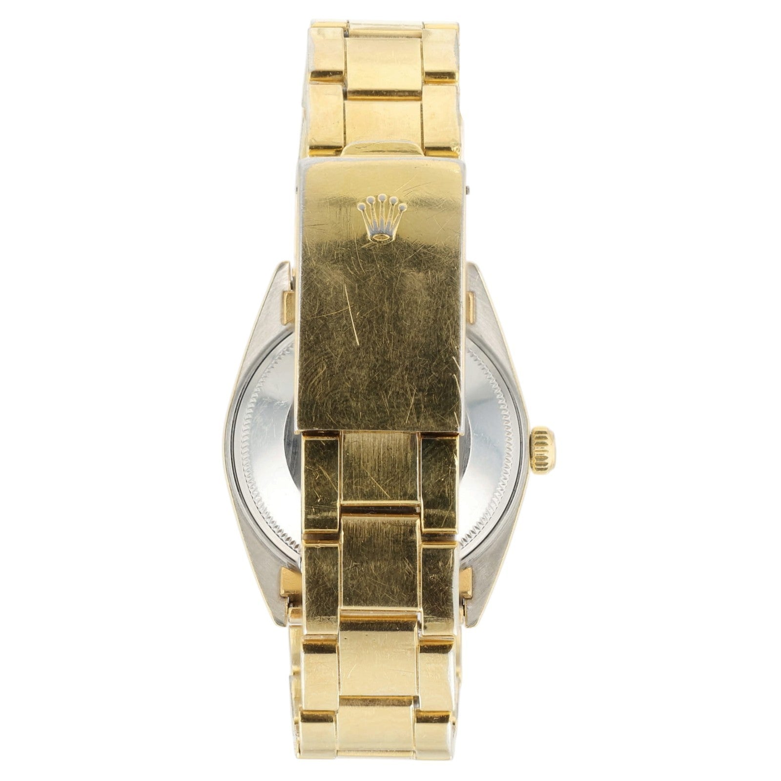 Rolex OP Date Champagne Dial Gold and Steel 34mm Automatic Unisex Watch 15505