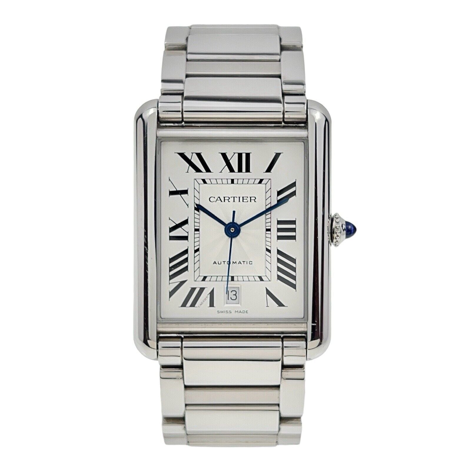 Cartier Tank XL Stainless Steel 31mm Roman Dial Automatic Men’s Watch WSTA0040