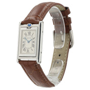 Cartier Tank Basculante Silver Dial Steel 24x36mm Quartz Men’s Watch W1011258