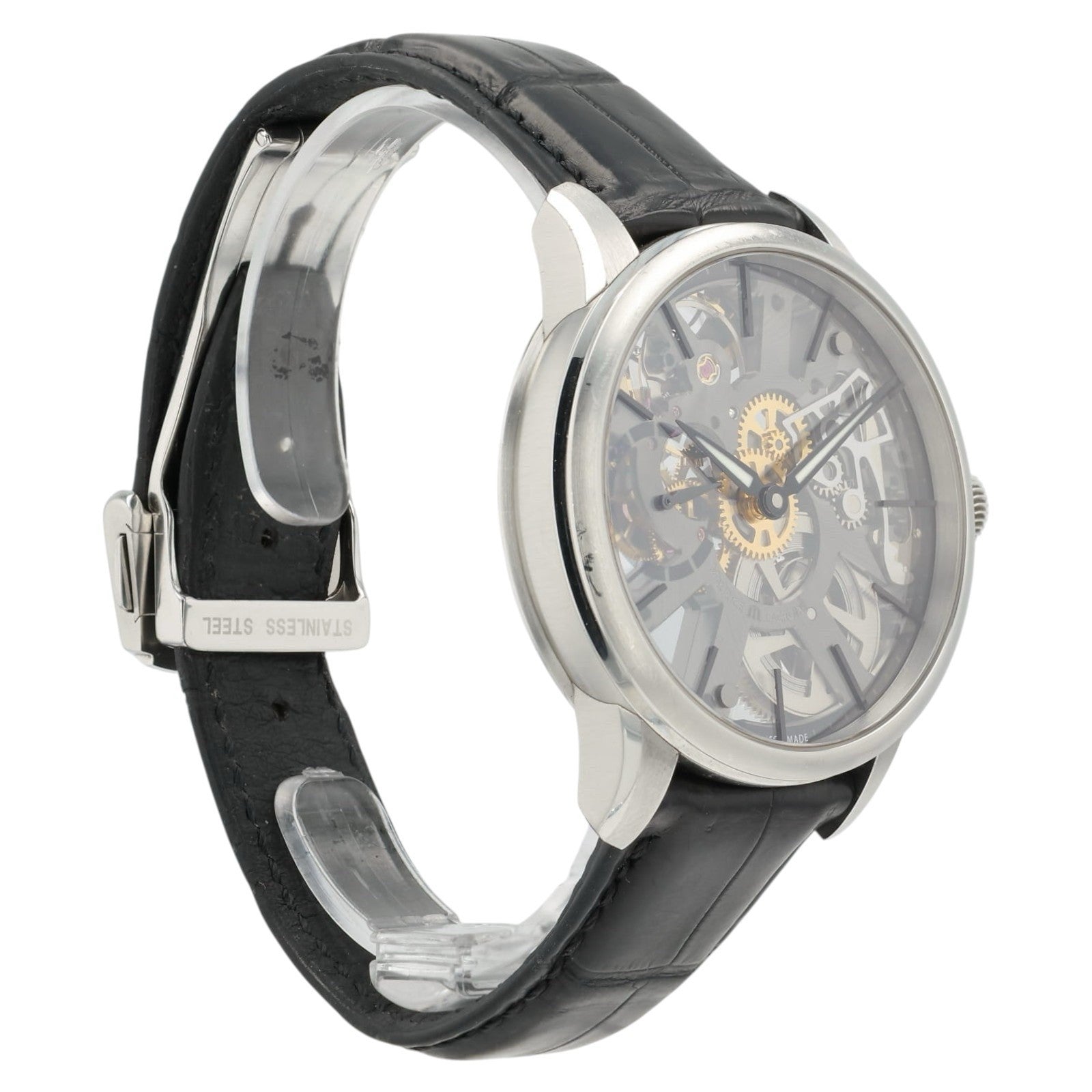 Maurice Lacroix Skeleton Dial Stainless Steel 43mm Manual Wind Mens Watch MP7138