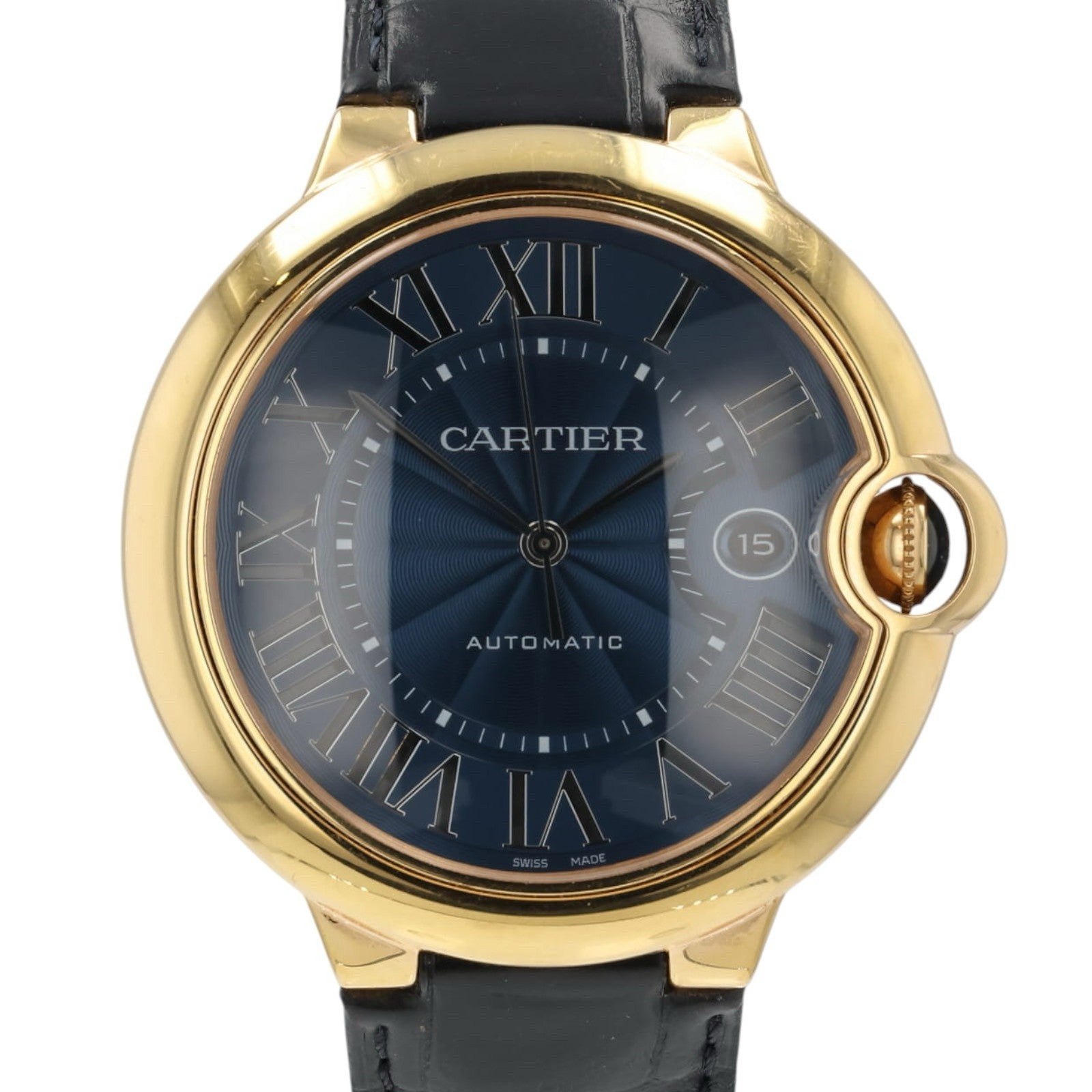 Cartier Ballon Bleu Blue Dial 18k Rose Gold 42mm Automatic Men’s Watch WGBB0036