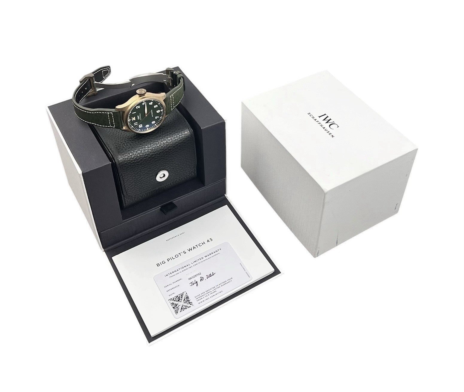 IWC Big Pilot Green Dial Bronze 43mm Automatic Movement Mens Watch IW329702