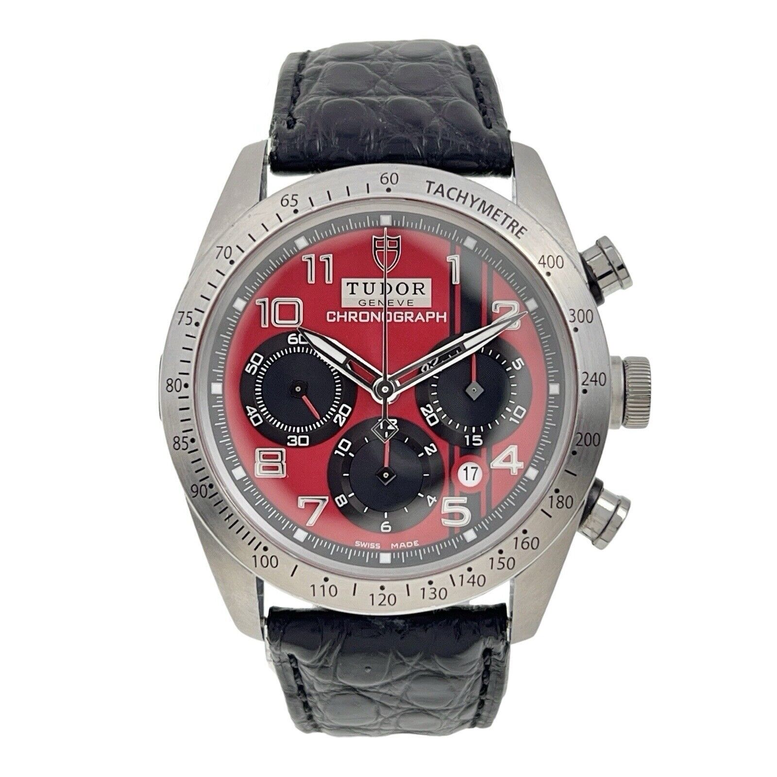 Tudor Fastrider Chronograph Stainless Steel Red 42mm Automatic Men’s Watch 42000