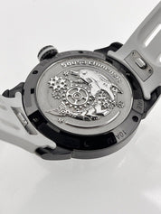 Behrens Starship II Automatic 42mm Black Skeleton Dial Steel Watch 011C B&P