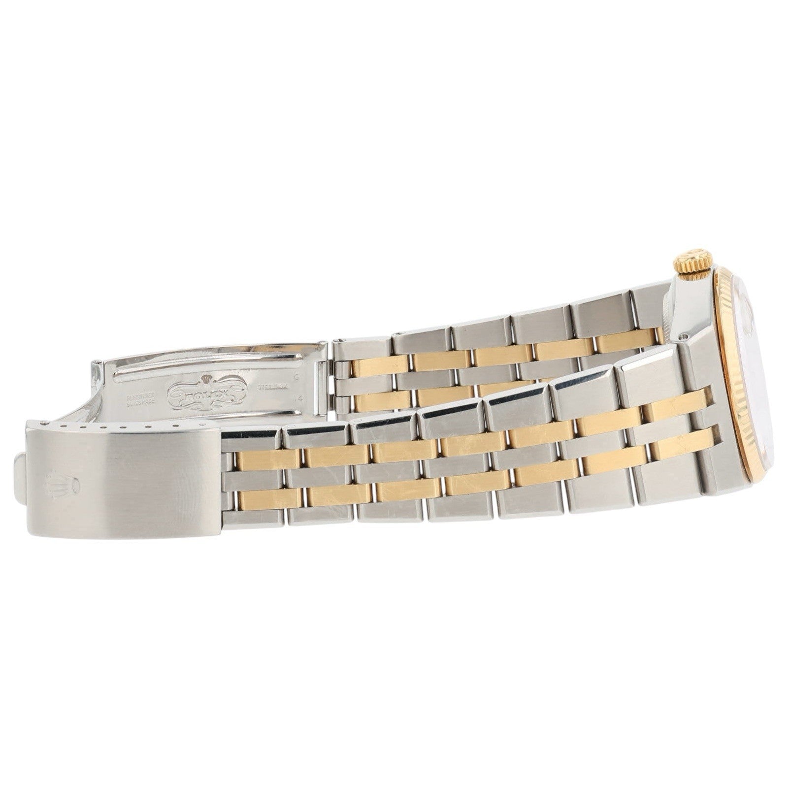 Rolex Datejust OysterQuartz Gold & Steel White Dial 36mm Quartz Mens Watch 17013
