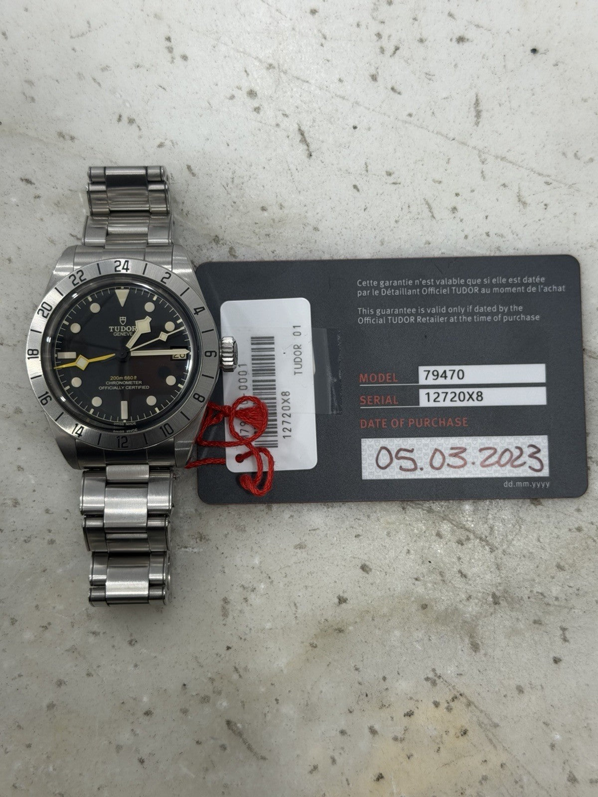 2023 Tudor Black Bay Pro Stainless Steel GMT Mens Black Dial Watch 79470
