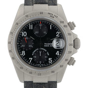 Tudor Prince Sand Blasted Steel Black Dial 40mm Automatic Mens Watch 79280P