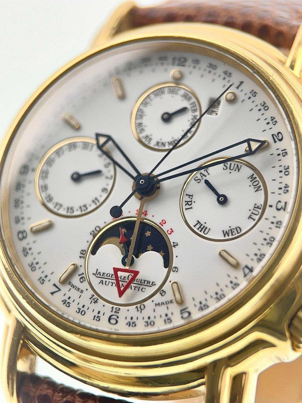 Jaeger-LeCoultre Grand Reveil 18k Gold Perpetual Calendar Alarm Watch 180.1.99