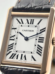 Cartier Tank Solo 18k Rose Gold and Steel 27mm Quartz Men’s Watch 3167