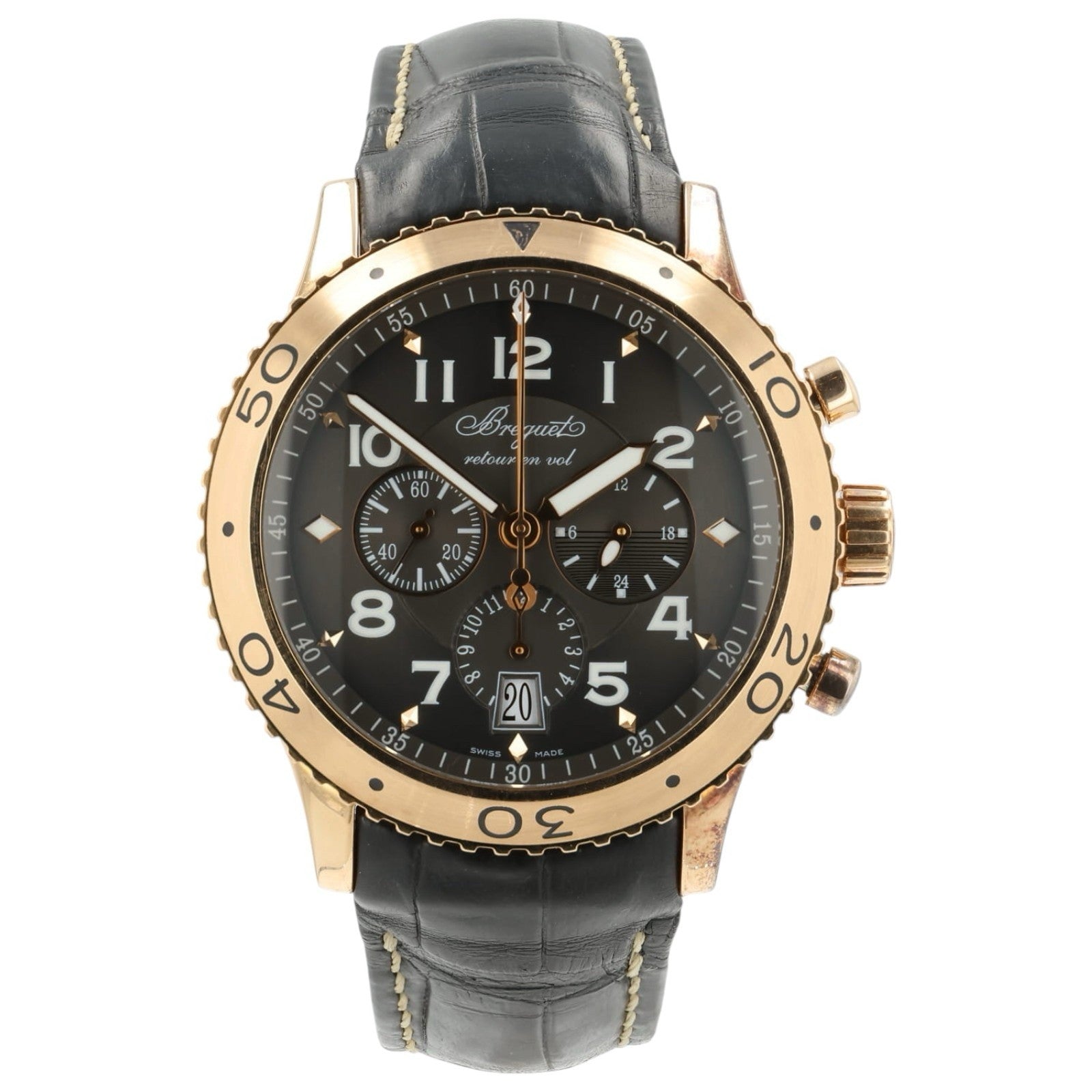 Breguet Type XXI Gray Dial 18k Rose Gold 42mm Automatic Men’s Watch 3810BR
