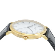 Patek Philippe Calatrava 18k Yellow Gold White Dial 33mm Quartz Mens Watch 3944J