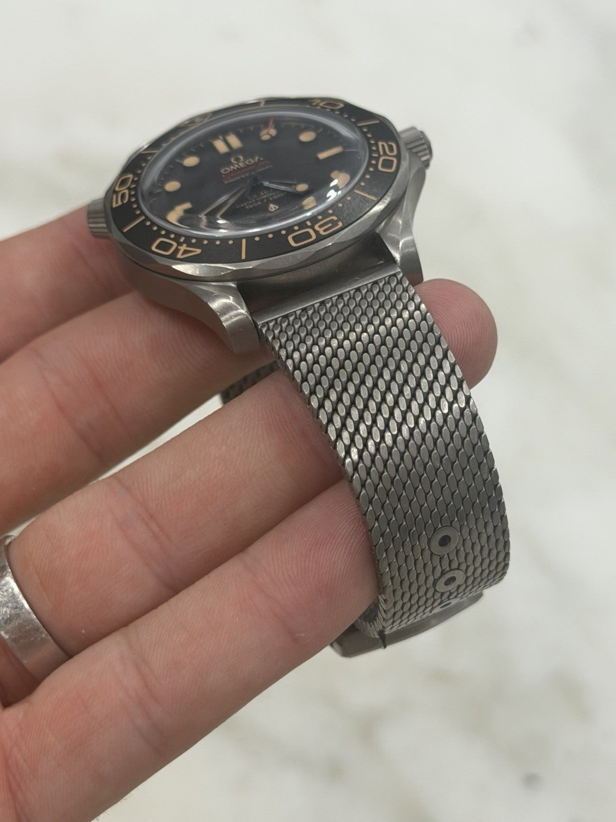 Omega Seamaster Titanium James Bond 007 No Time To Die Watch 210.90.42.20.01.001