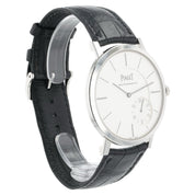 Piaget Altiplano White Dial 18k White Gold Automatic Movement Mens Watch P10697
