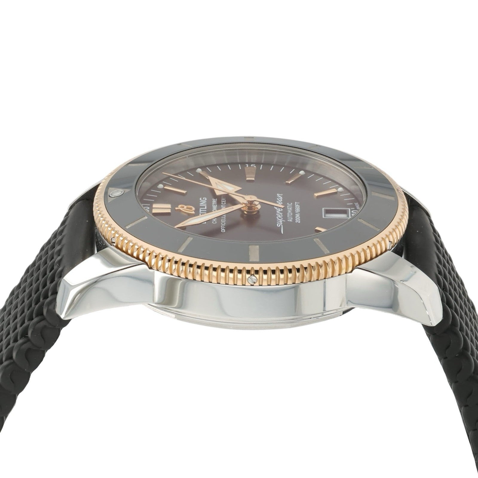 Breitling SuperOcean Heritage II Black Dial Steel & Rose Gold 42mm Mens UB2010