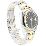 Rolex Oyster Perpetual Gold And Steel Black Dial 34mm Automatic Mens Watch 15003