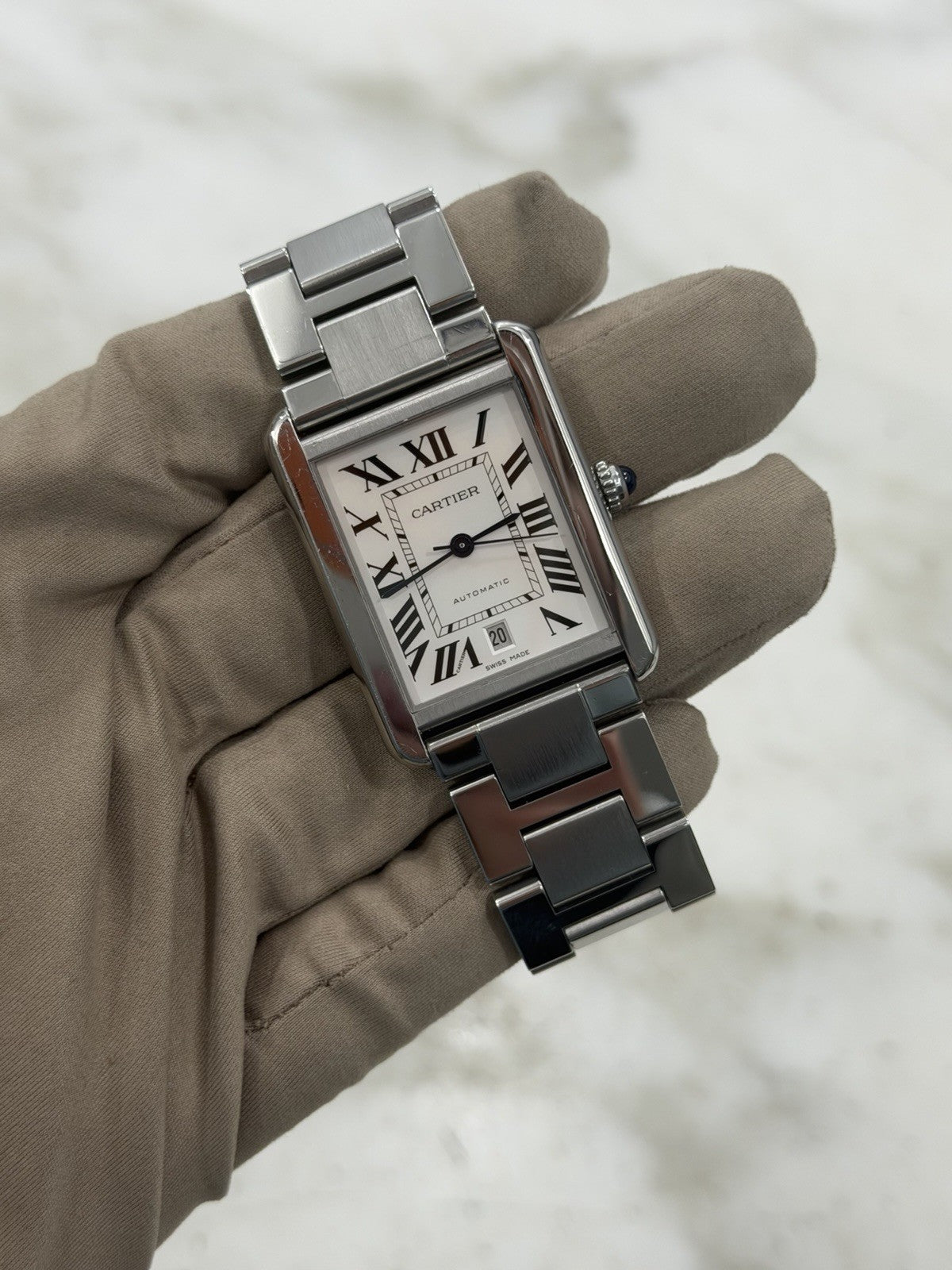 Cartier Tank Solo XL 3515 Stainless Steel 31mm Automatic Watch W5200028