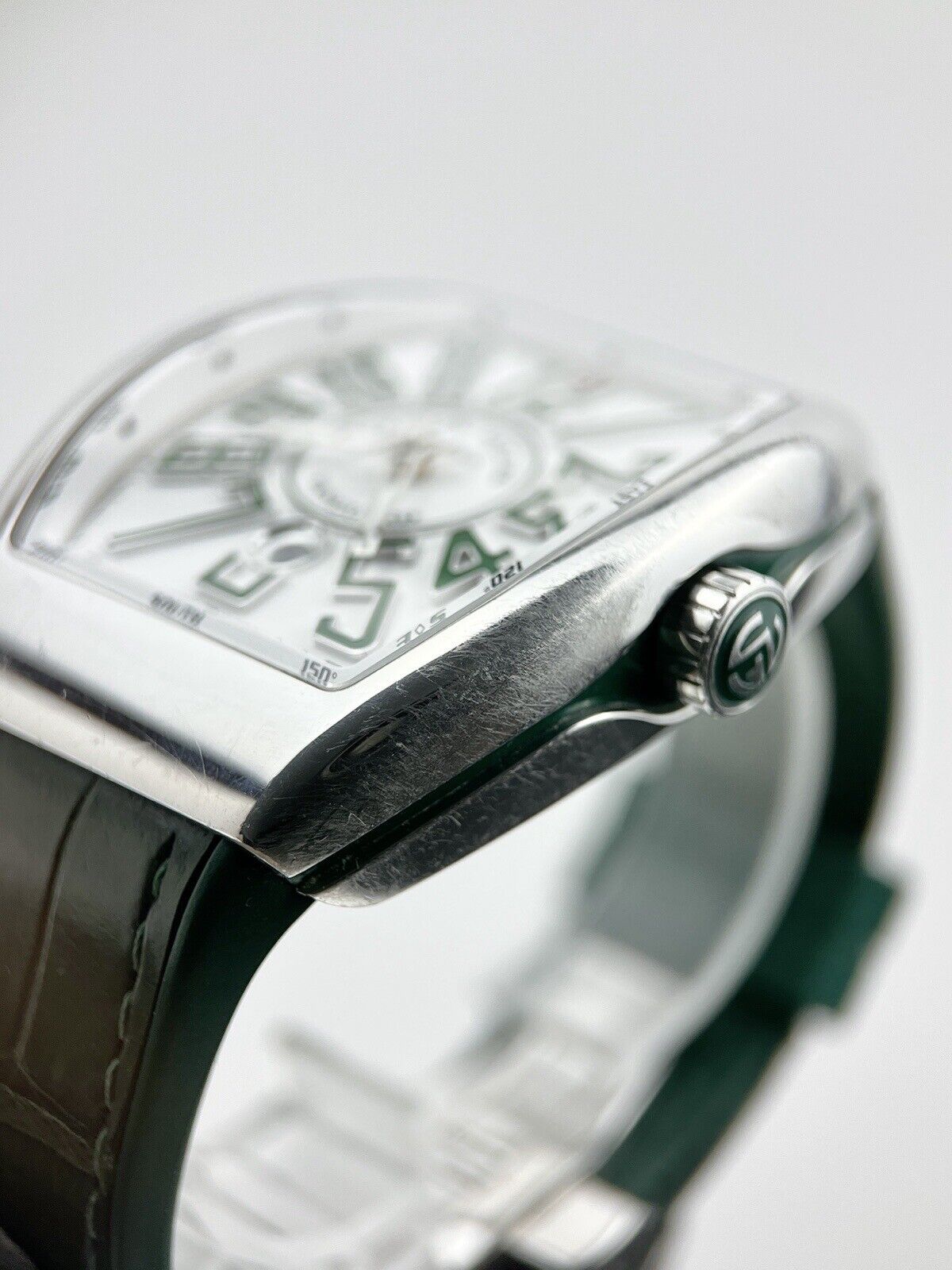 Franck Muller Vanguard Automatic 45mm White Dial Green Strap V45SCDTACVR