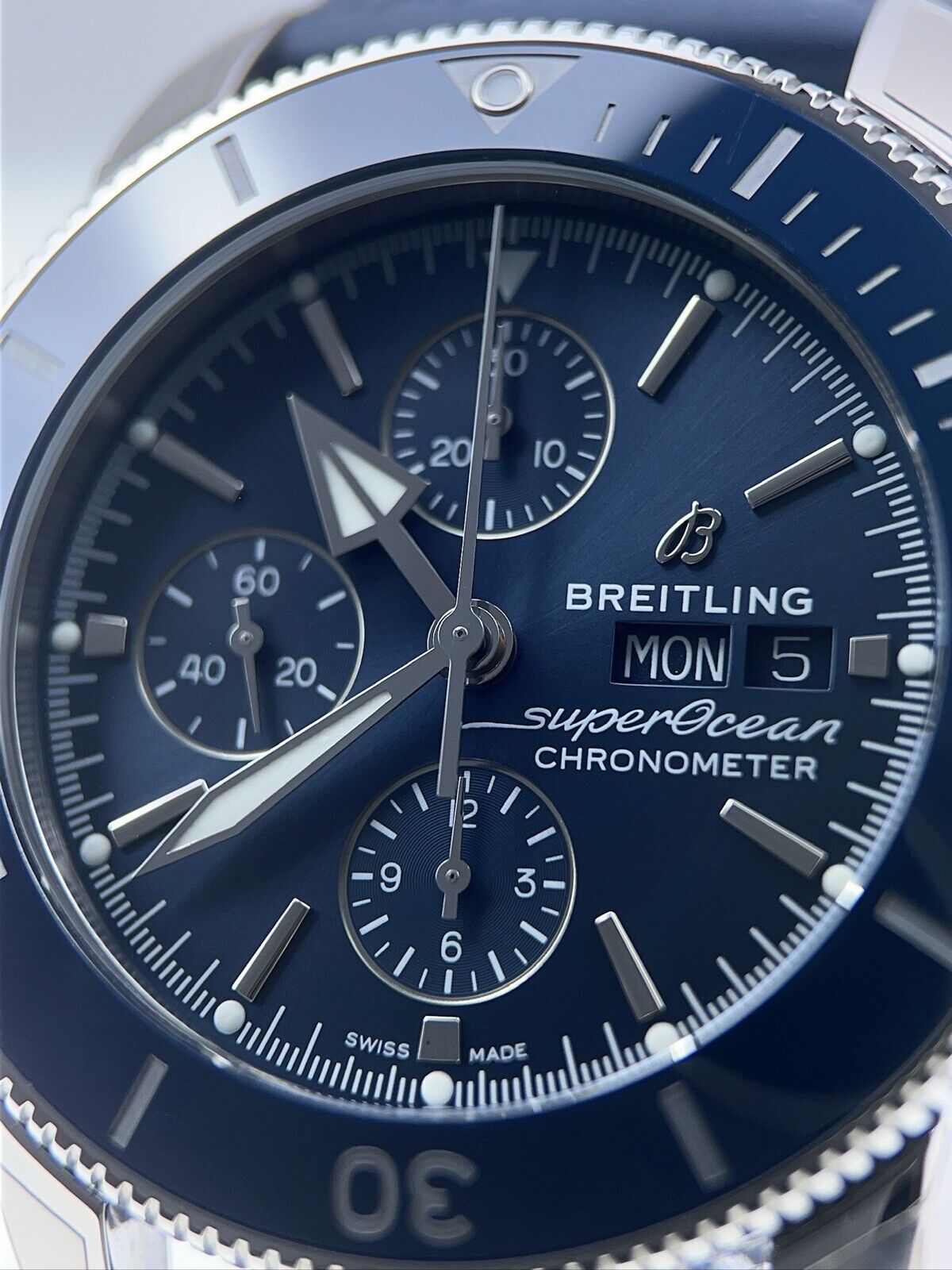 Breitling Heritage Chronograph Steel Blue 44mm Automatic Men’s Watch A13313