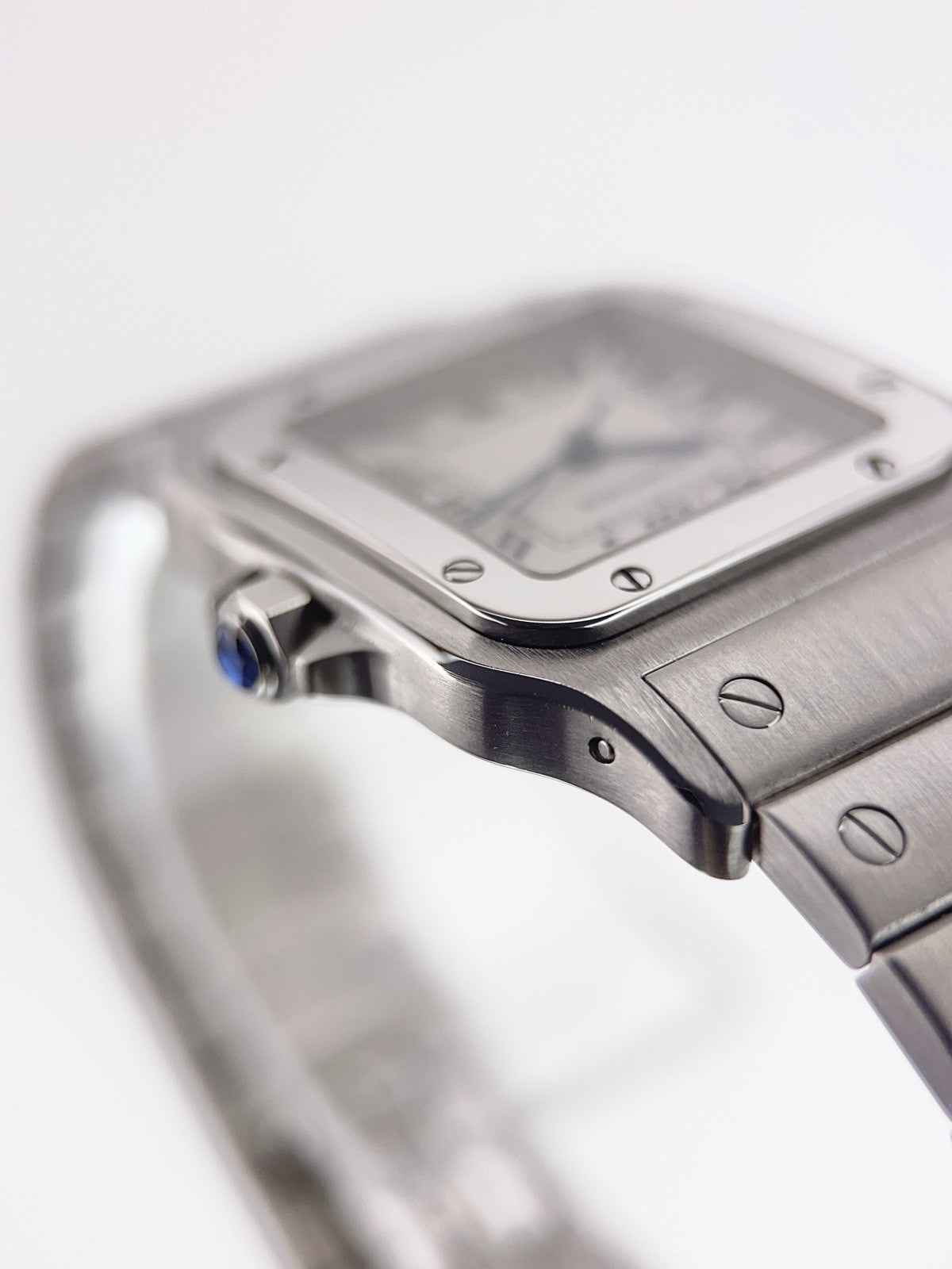 Cartier Santos Galbee Stainless Steel Silver Dial 29mm Quartz Men's Watch 1564