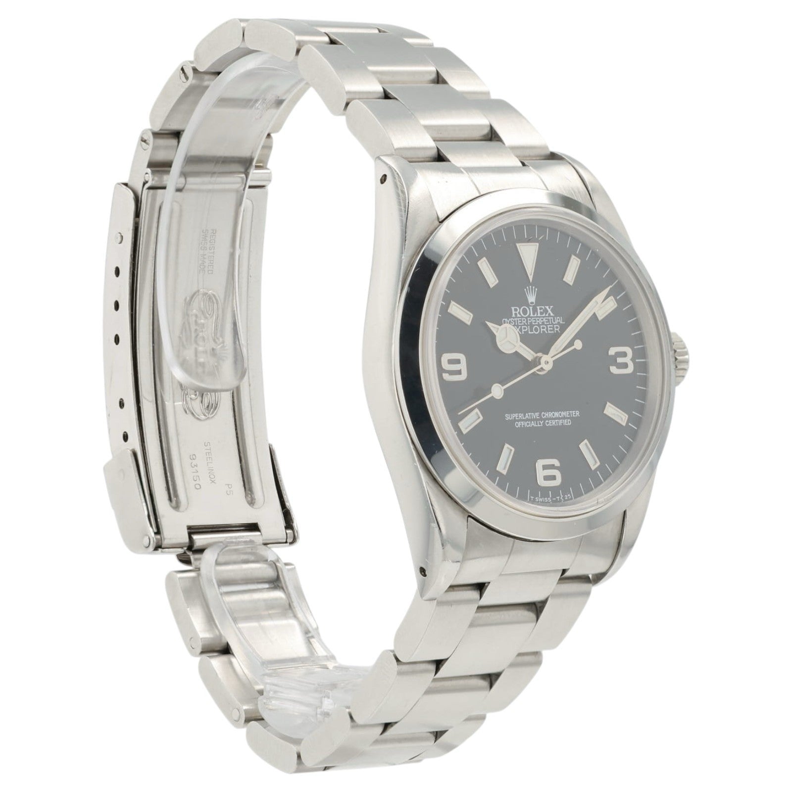 Rolex Explorer Black Dial Stainless Steel 36mm Automatic Men’s Watch 14270