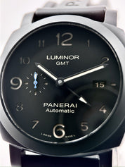 Panerai Luminar 1950 3 Days GMT Automatic 44mm Black Dial PAM01441 -  B&P