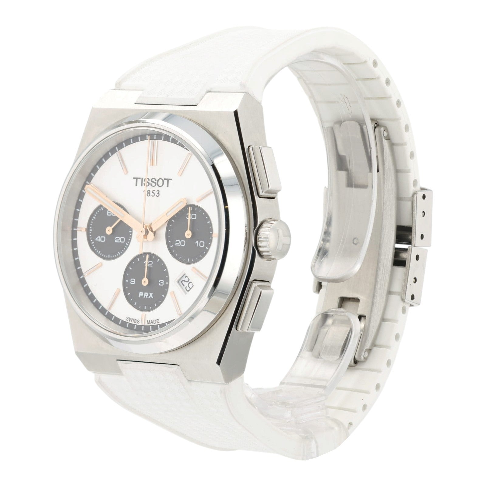 Tissot PRX White Dial Stainless Steel 42mm Automatic Mens Chronograph T137427