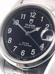 Tudor Prince Date Stainless Steel Black Dial 32mm Automatic Unisex Watch 72000