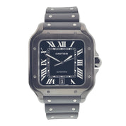Cartier Santos Stainless Steel Black Dial 39mm Automatic Men’s Watch WSSA0039
