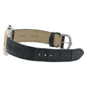 Cartier Santos Dumont Silver Dial Rose Gold & Steel 27.5mm Quartz Watch W2SA0012