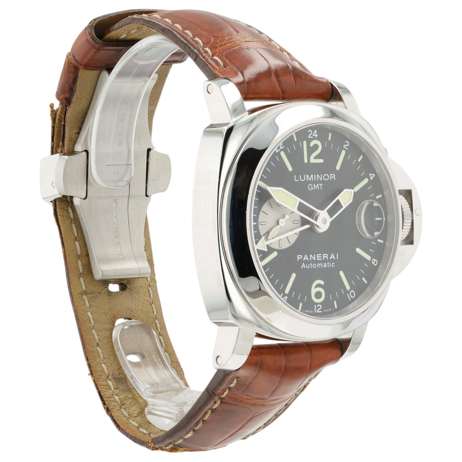 Panerai Luminor GMT Black Dial Stainless Steel 44mm Automatic Men's PAM00088