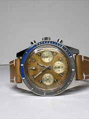 Vintage Wakmann Men’s Watch Chronograph Mechanical Wind Unique Patina Dial