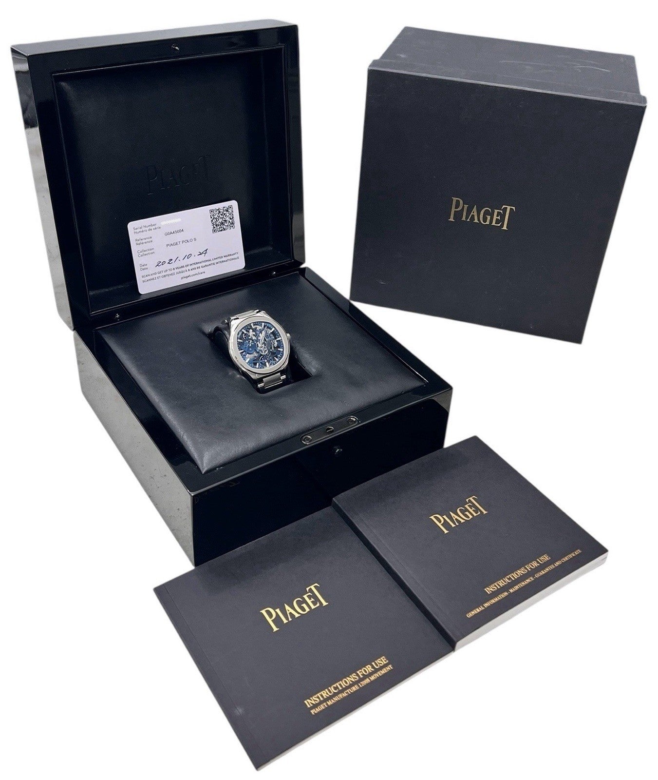 Piaget Polo Stainless Steel Skeleton Dial 42mm Automatic Mens Watch G0A45004