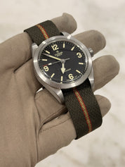 2022 Tudor Ranger Stainless Steel Black Dial Fabric Strap Mens Watch 79950 - B/P