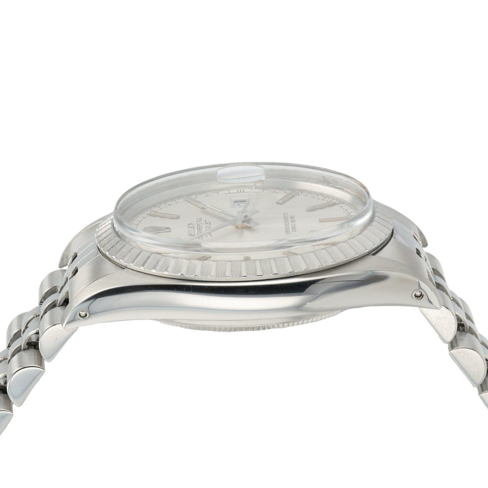 Rolex Datejust Silver Tapestry Dial Stainless Steel 36mm Automatic Men’s 16030